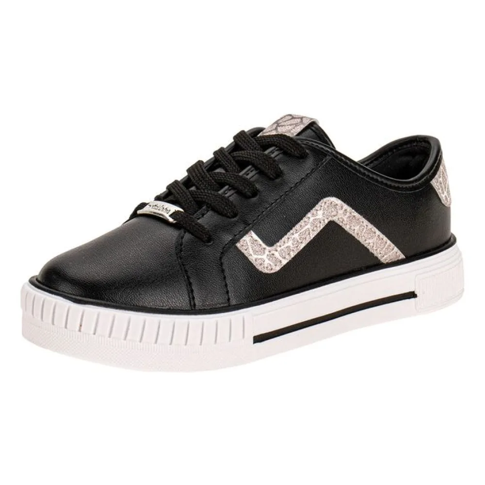 Tênis Infantil Feminino Molekinha 2565109 PRETO/BRANCO 27