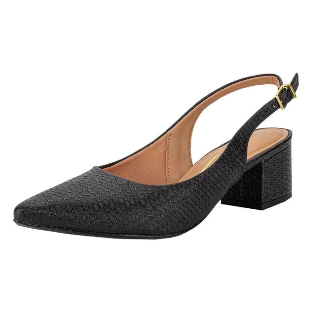 Sapato Feminino Salto Grosso Vizzano 1220311 PRETO 34