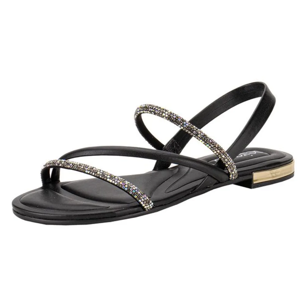 Sandália Feminina Flat Beira Rio 8263969 PRETO 34