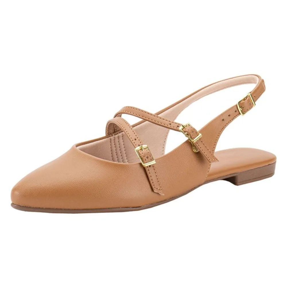 Sapato Feminino Salto Grosso Beira Rio 41341012 CAMEL 35