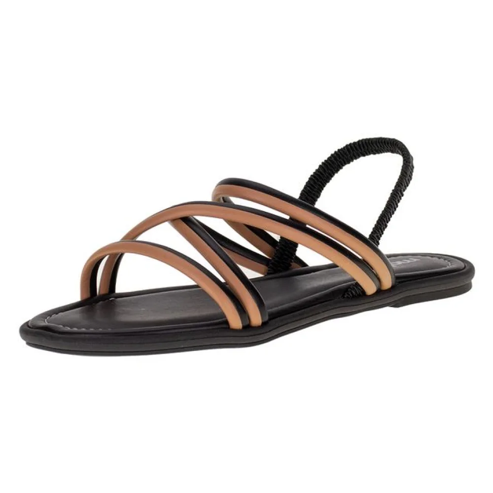 Sandália Feminina Rasteira Moleca - 5479106 PRETO 34