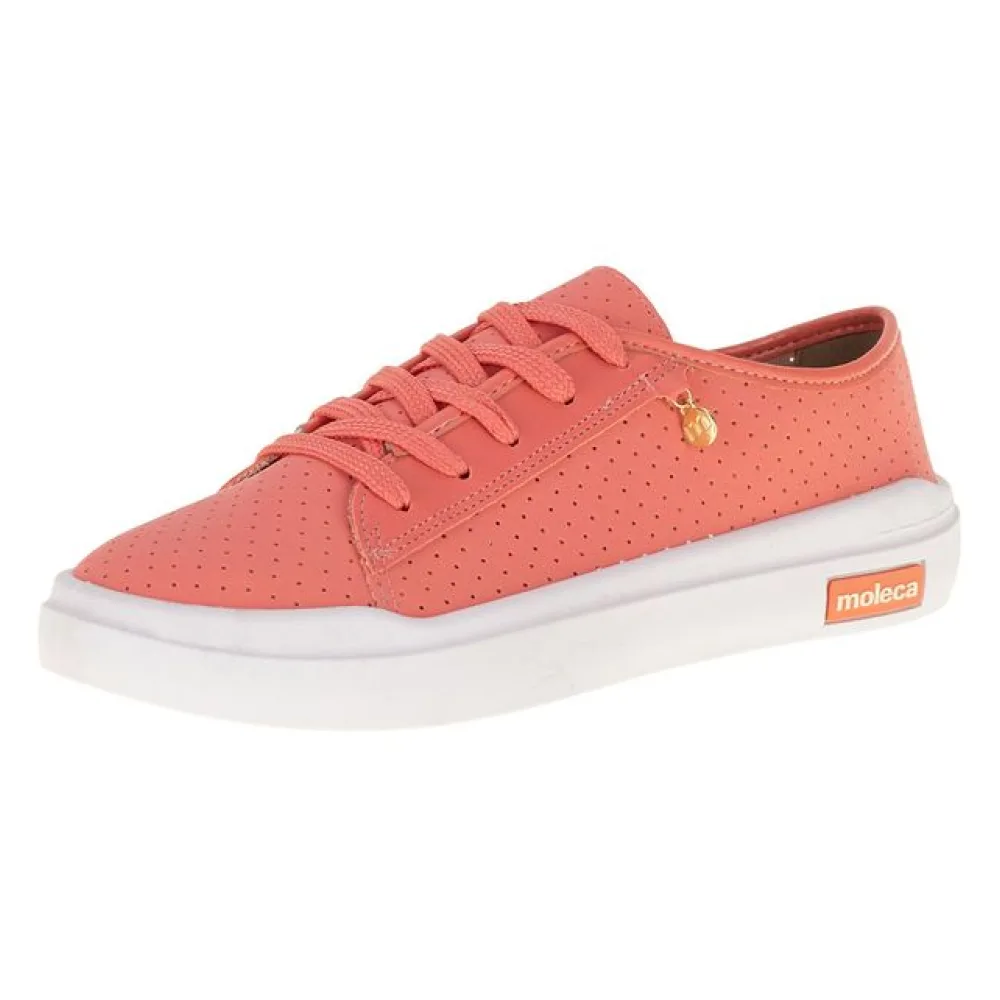 Tênis Feminino Casual Moleca - 5750103 CORAL 34