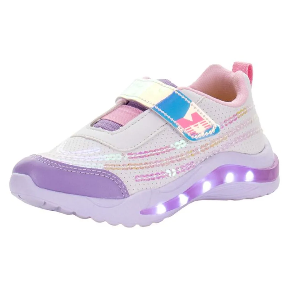Tênis Infantil Led Minipé - MP2308 BRANCO/ROSA 23