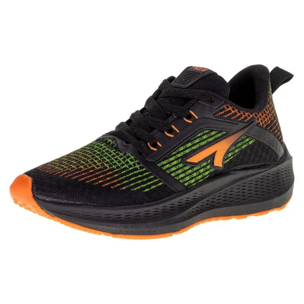 Tênis Infantil Masculino Pegasus Ykes - 0200 PRETO/LARANJA 29