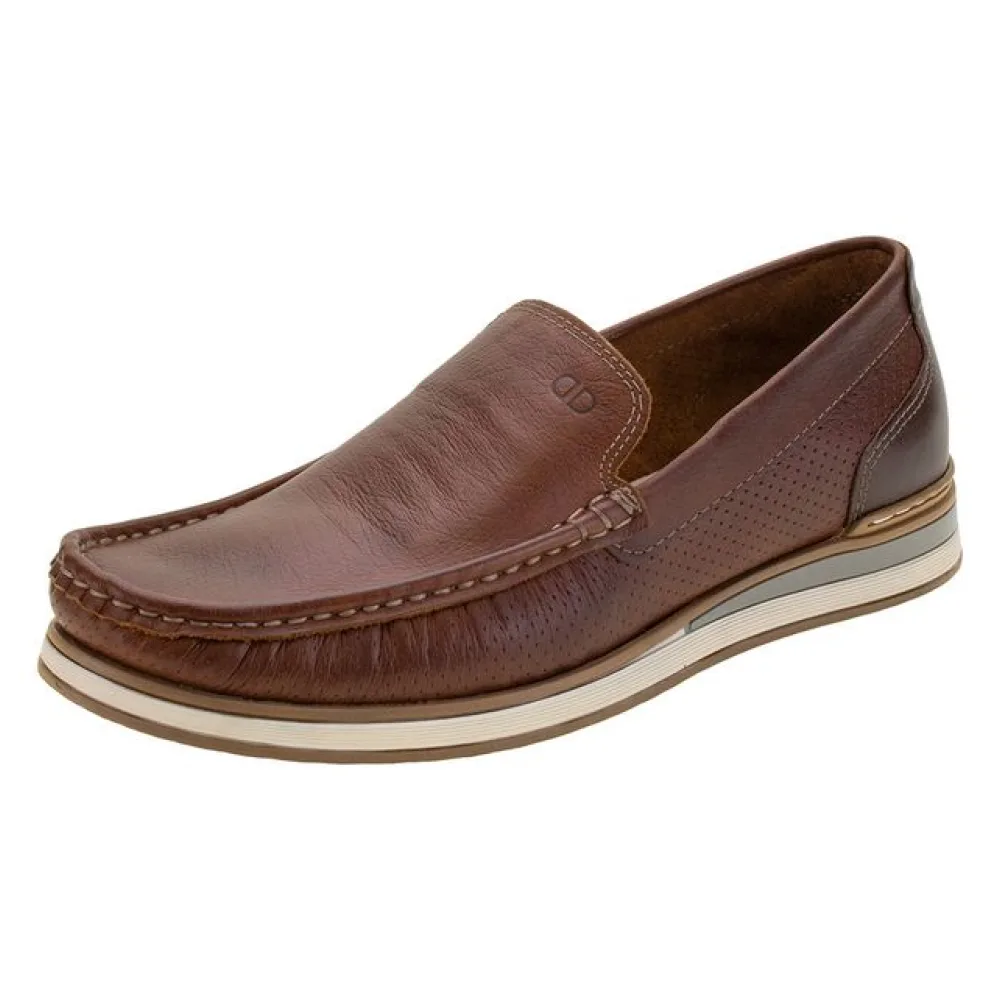 Mocassim Masculino Denim Flow Democrata - 252101 CAFÉ 40