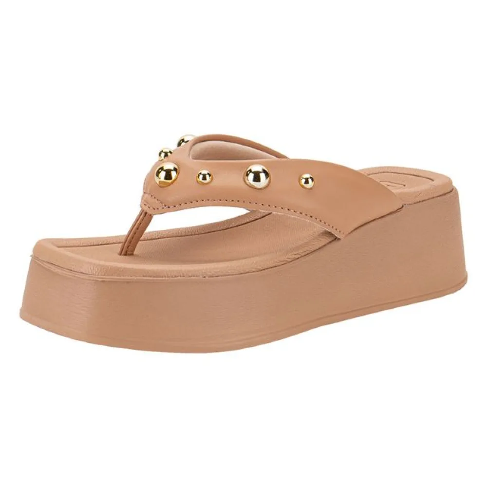 Tamanco Feminino Anabela Beira Rio 8530104 SALMÃO 38