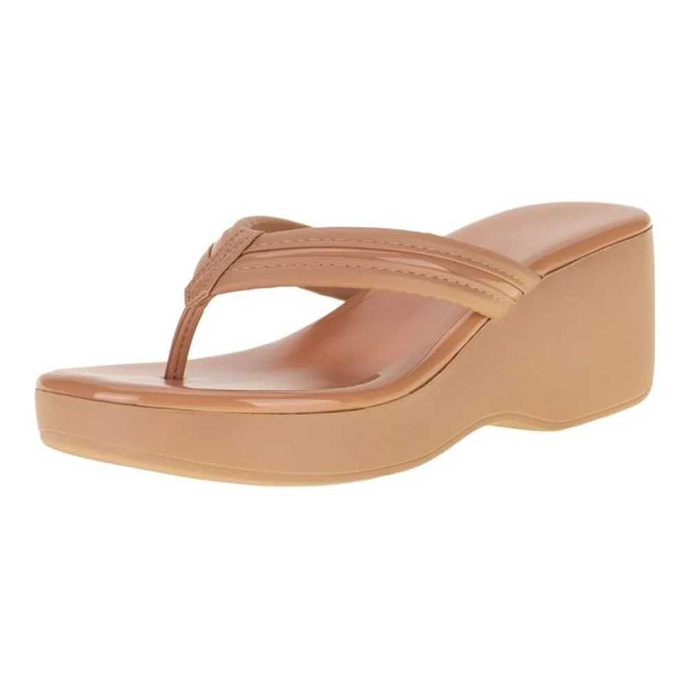 Tamanco Feminino Salto Médio Beira Rio - 8455305 BEGE 37