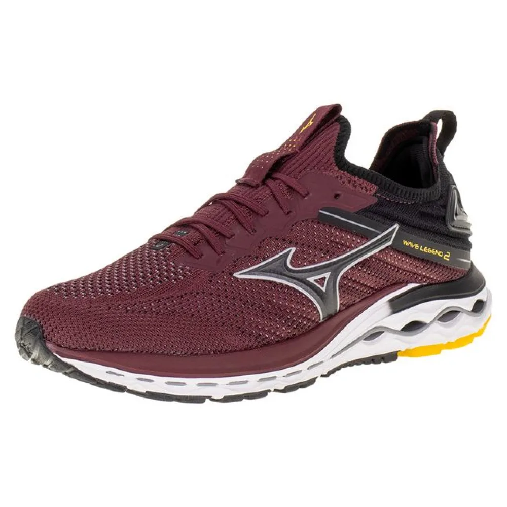 Tênis Masculino Wave Legend 2 Mizuno - 101040040 VINHO 43