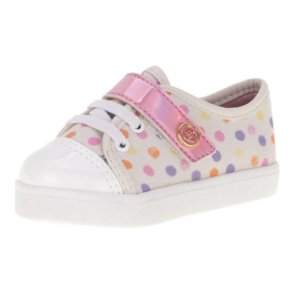 Tênis Infantil Baby Molekinha - 2118575 BRANCO/ROSA 17