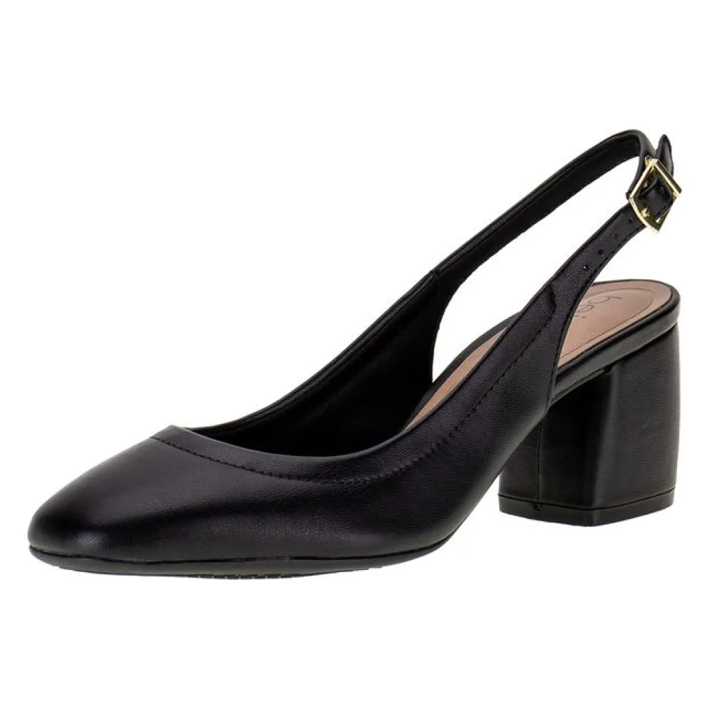 Sapato Feminino Salto Grosso Beira Rio - 4304101 PRETO 34