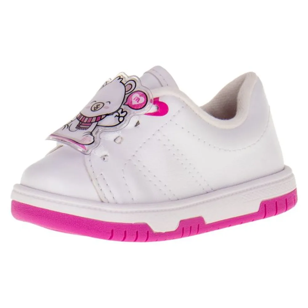Tênis Infantil Baby Molekinha - 2728102 BRANCO/ROSA 17