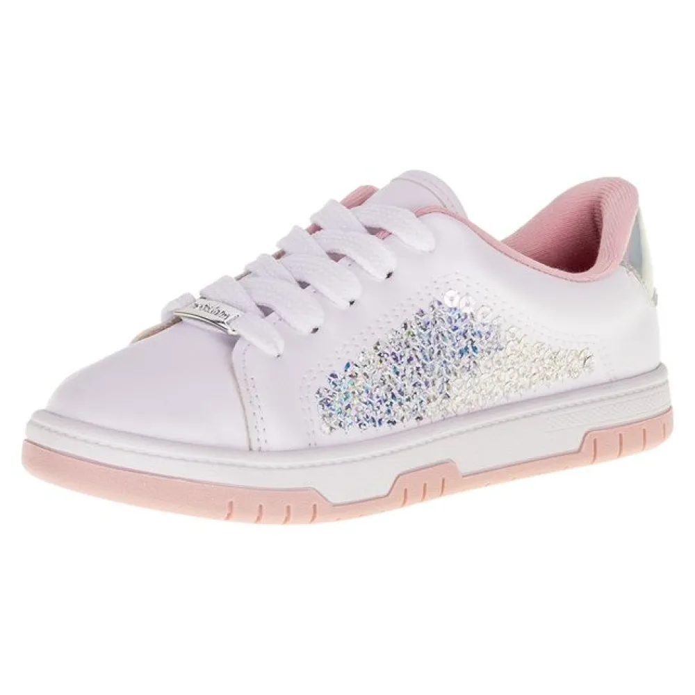 Tênis Infantil Molekinha - 2562105 BRANCO/ROSA 28