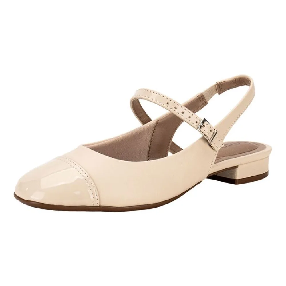 Sapato Feminino Salto Grosso Beira Rio 4318105 NATURAL 34