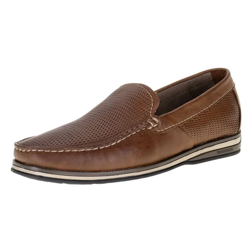 Mocassim Masculino Denim Flow Democrata - 135201 CARAMELO 37