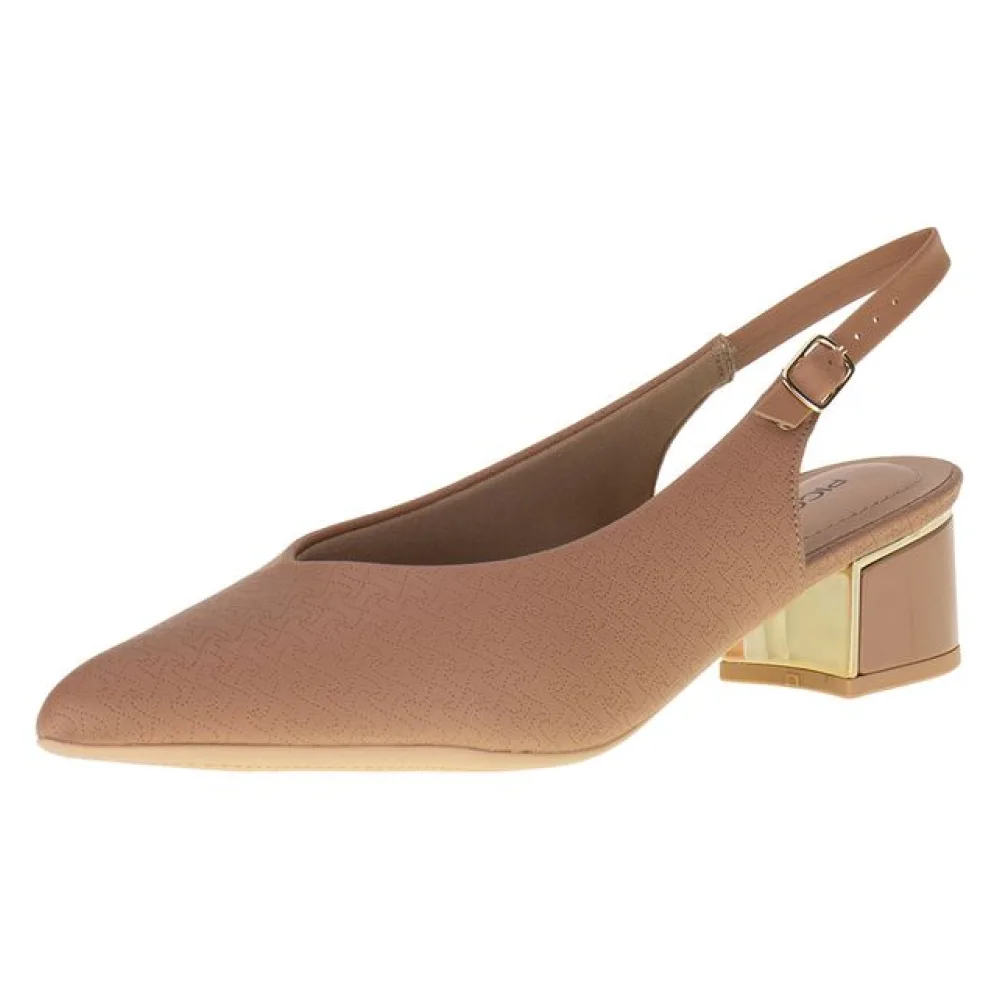 Sapato Feminino Salto Grosso Piccadilly - 739131 BEGE 34