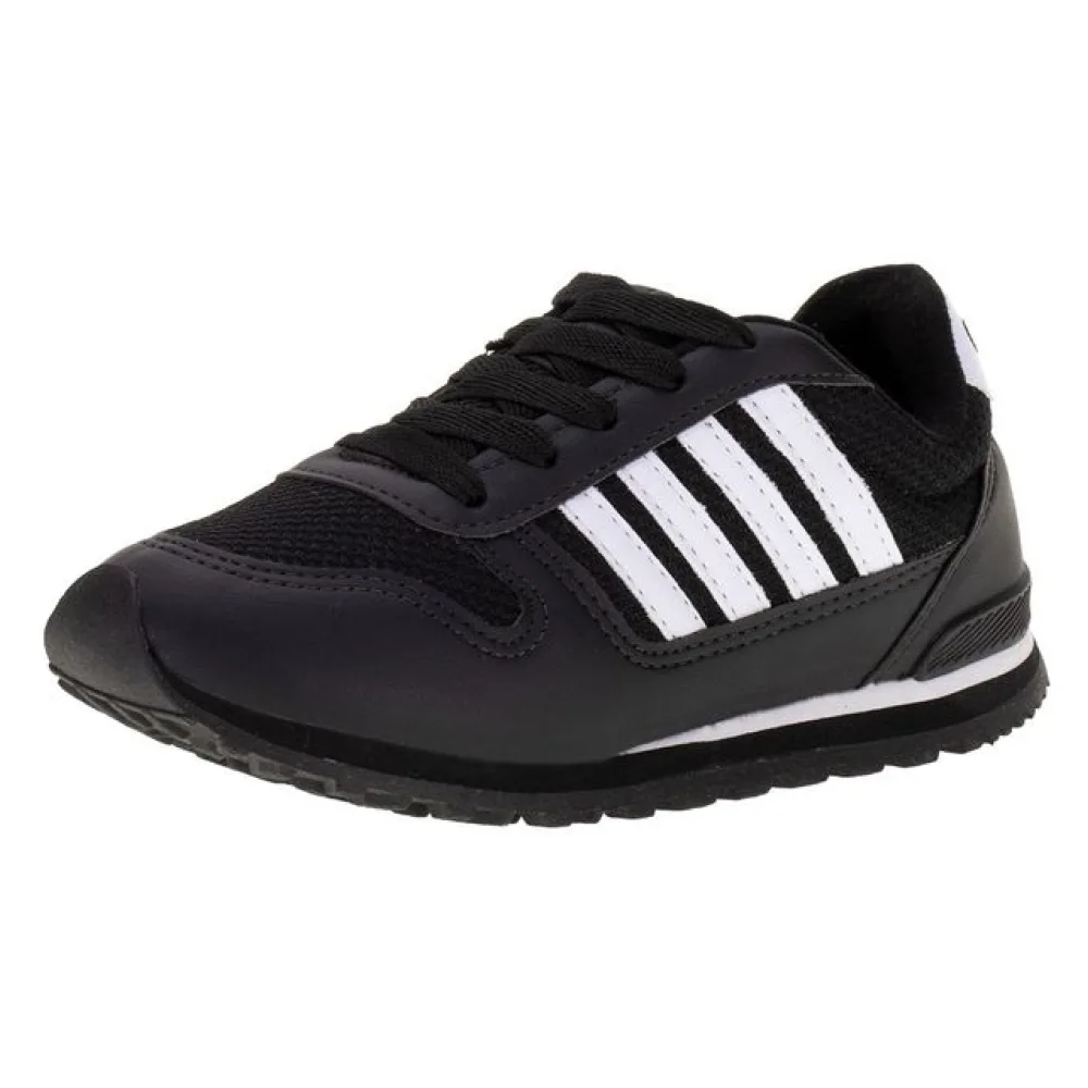 Tênis Infantil Masculino Addan - 15211 PRETO/BRANCO 30