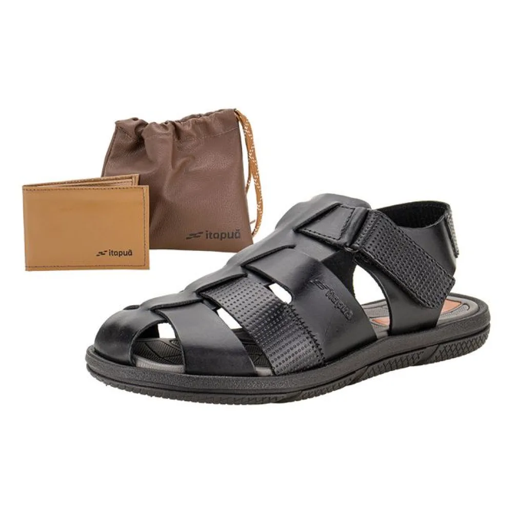 Kit Sandália Masculina e Carteira Itapuã 754 PRETO 37