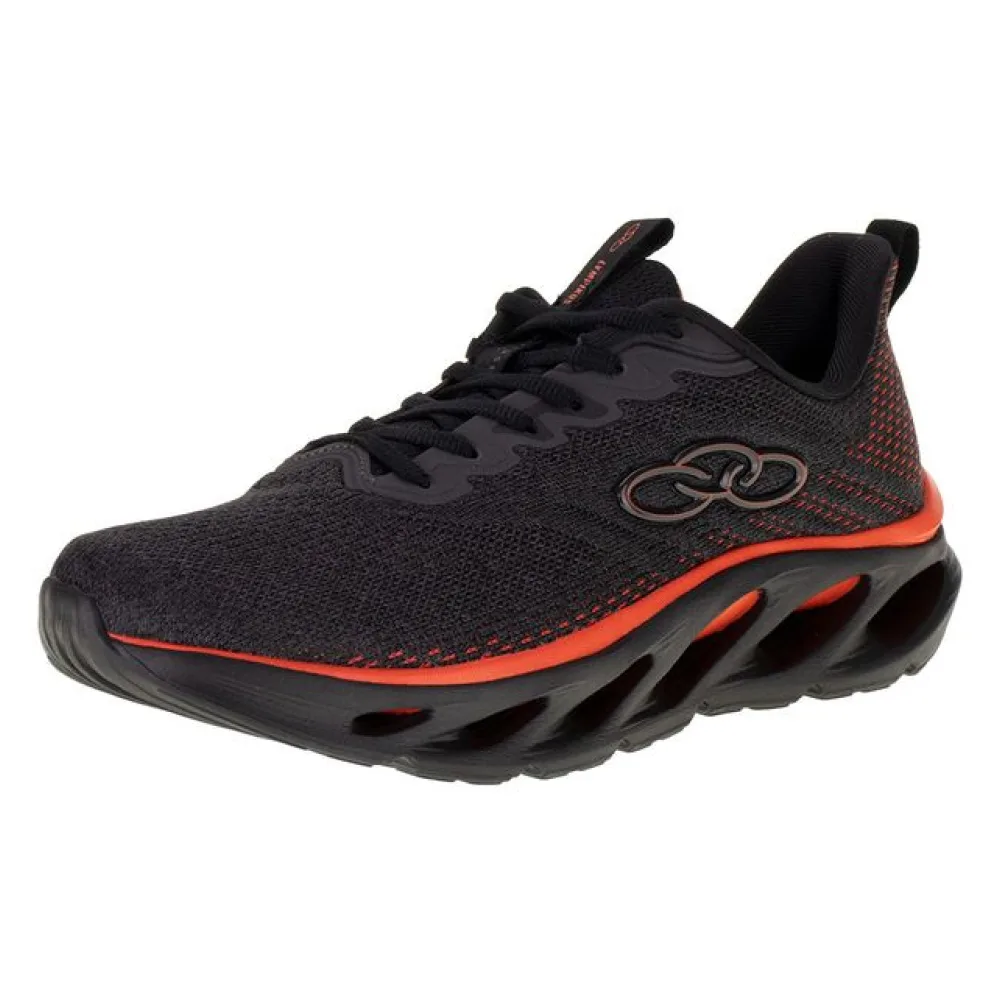 Tênis Masculino Diffuse 5 Olympikus - 43733260 PRETO/LARANJA 40