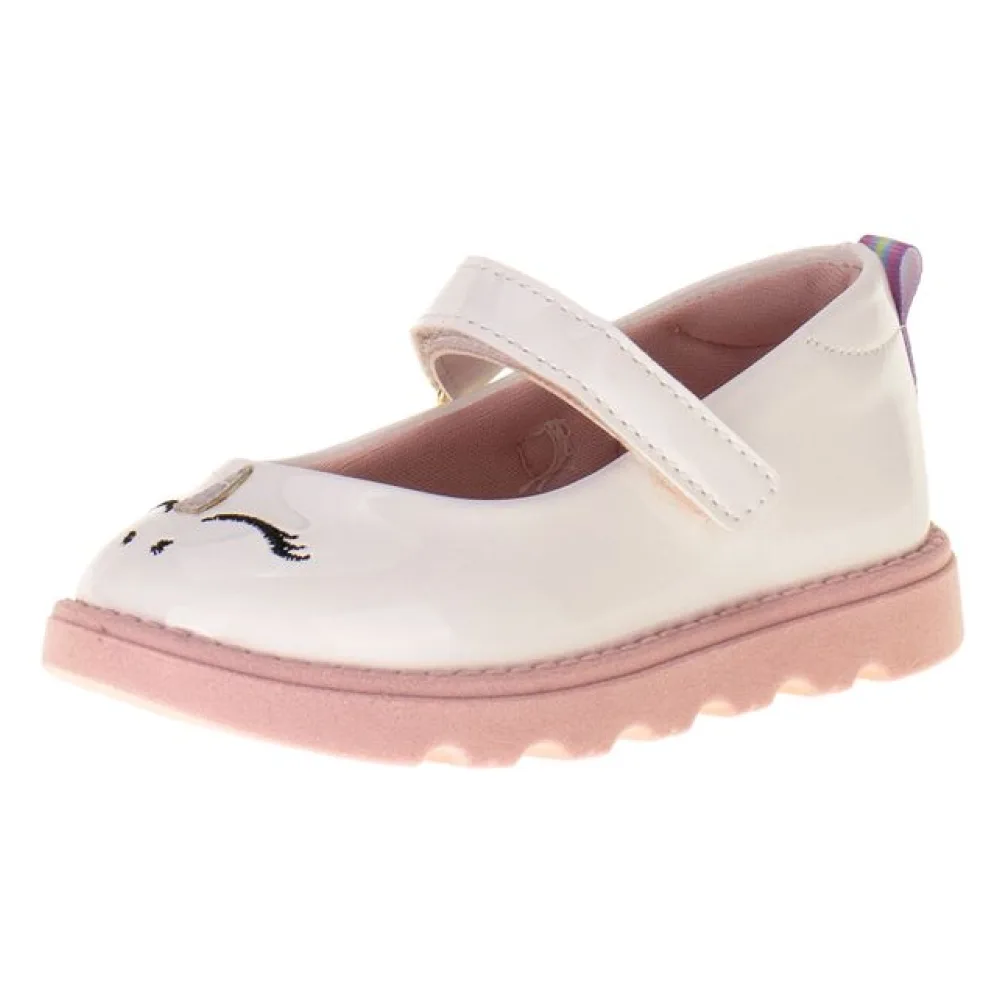 Sapato Infantil Molekinha - 2727102 BRANCO/ROSA 17