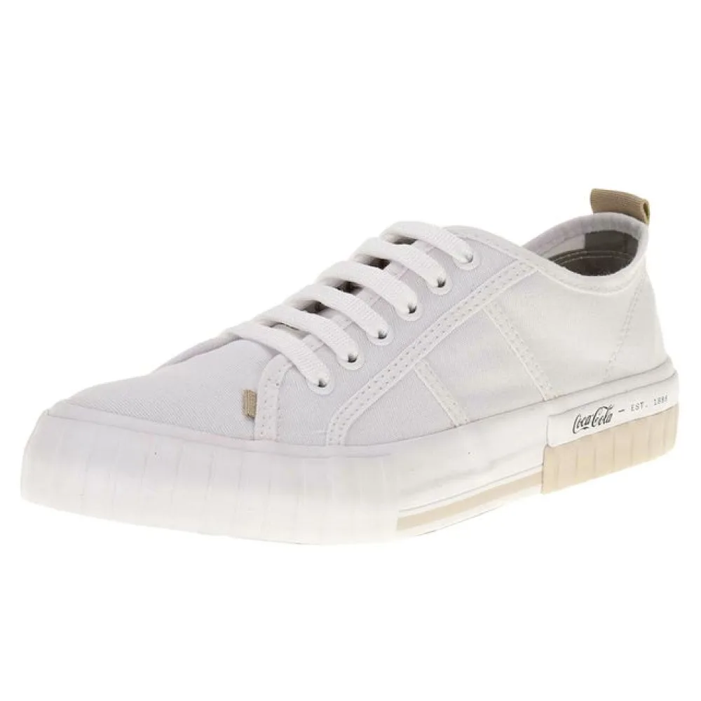 Tênis Feminino Copacabana Coca-Cola CC2120 BRANCO/BEGE 34