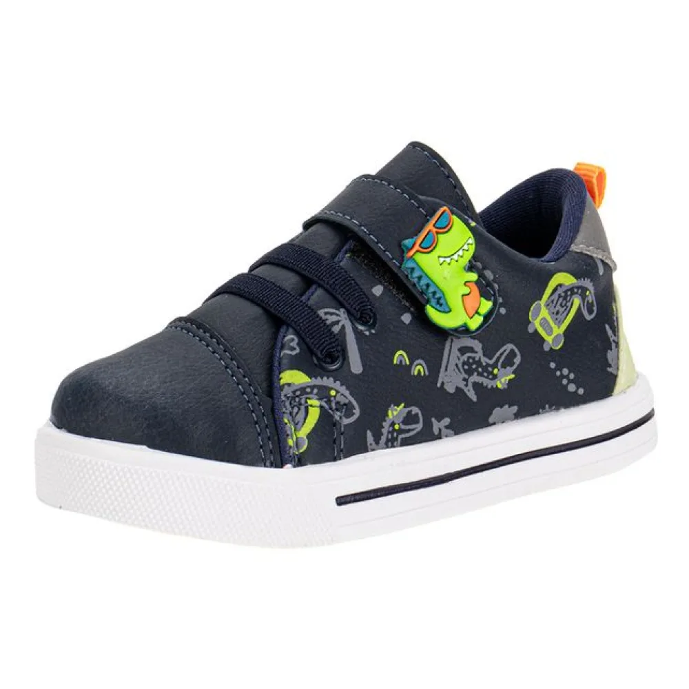 Tênis Infantil Masculino Lindo Jú - 15522 MARINHO/VERDE 21