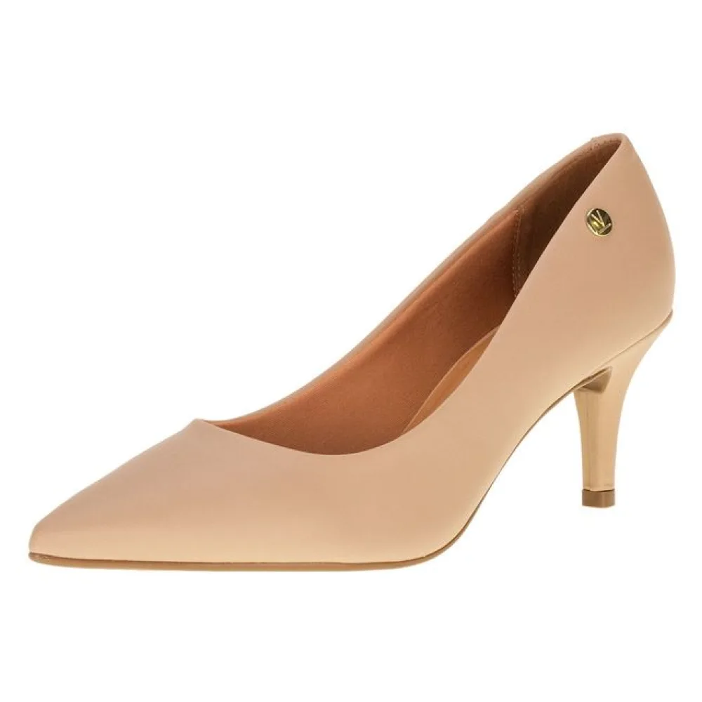 Scarpin Feminino Salto Médio Vizzano - 1185702 BEGE 34