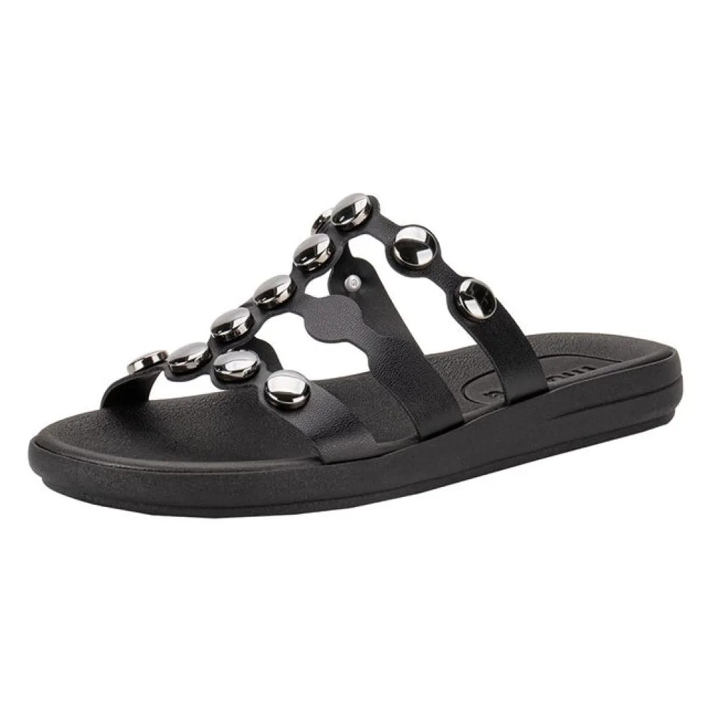 Tamanco Feminino Flat Moleca 5525105 PRETO 34