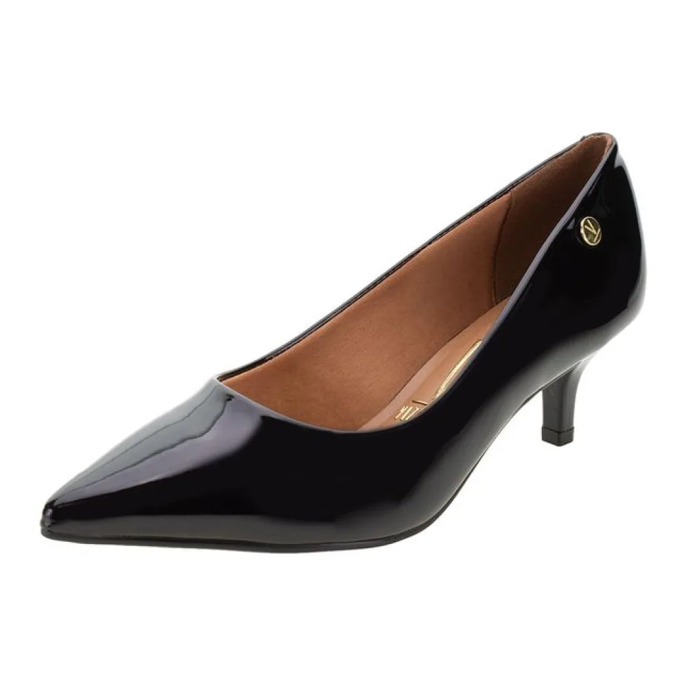 Scarpin Feminino Salto Baixo Vizzano - 1122828 VERNIZ/PRETO 39