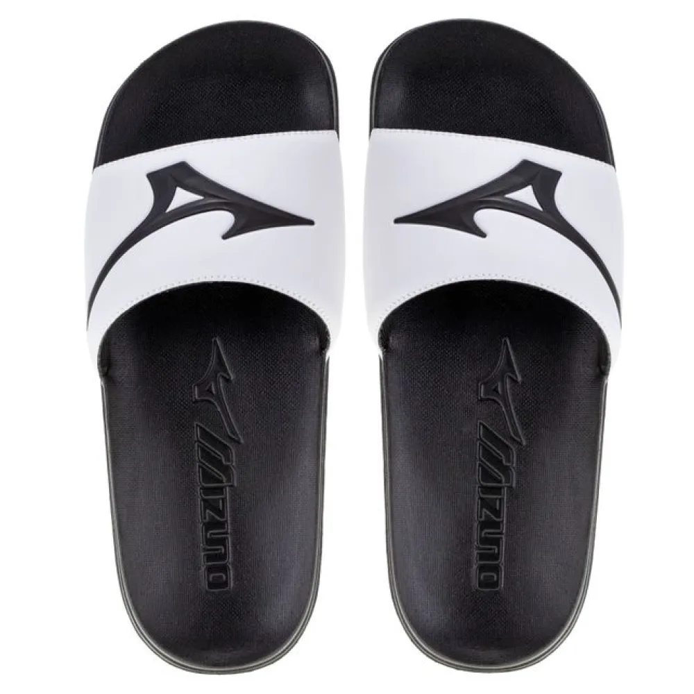 Chinelo Masculino Slide Basic Mizuno - 412013882 PRETO/BRANCO 37/38