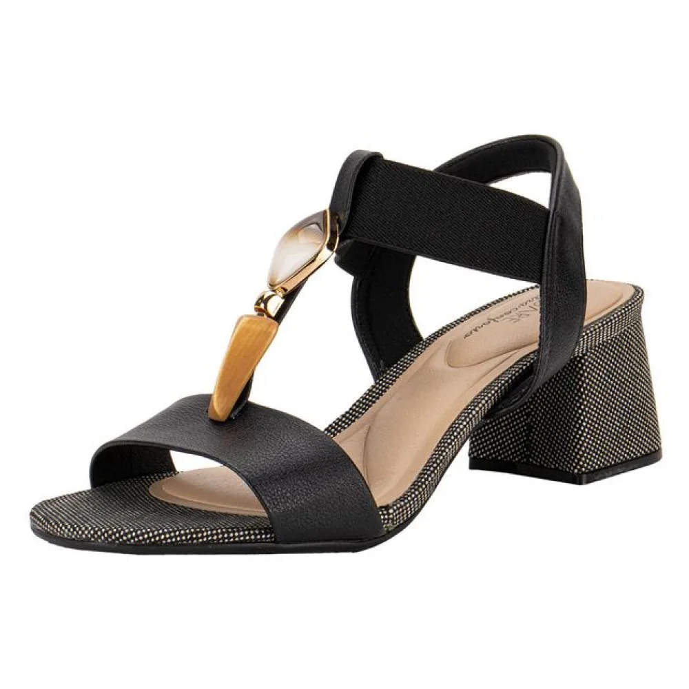 Sandália Feminina Salto Grosso Modare 7172113 PRETO 35
