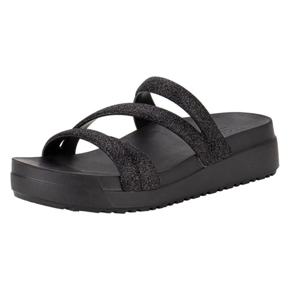 Tamanco Feminino Anabela Glitter Up Zaxy 19068 PRETO 33/34