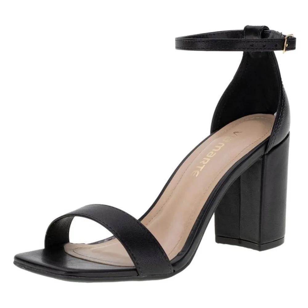 Sandália Feminina Salto Alto Via Marte - 2212701 PRETO 01 38