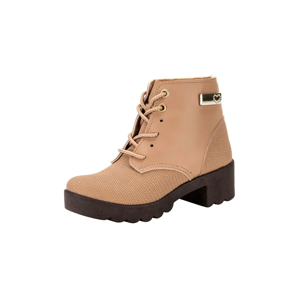 Bota Infantil Feminina Coturno Kidy 0280090 SALMÃO 28