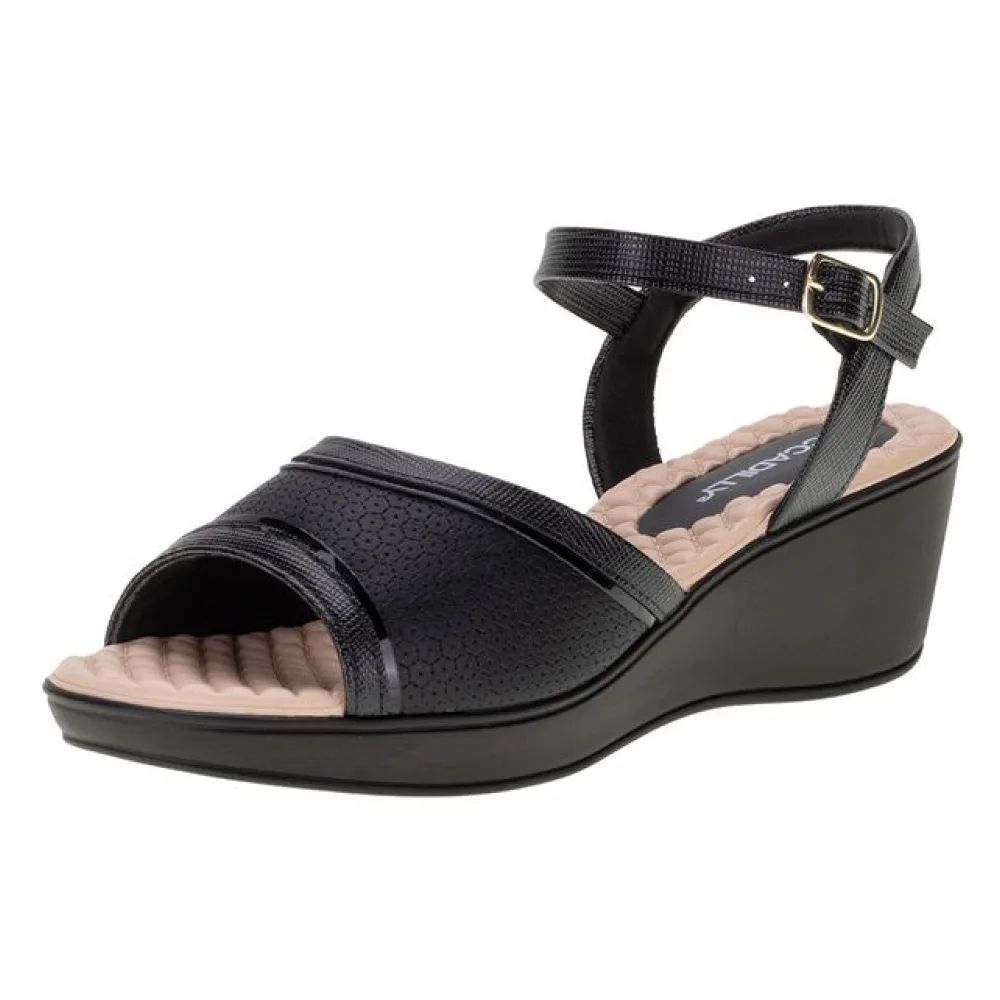 Sandália Feminina Anabela Piccadilly - 540337 PRETO 39