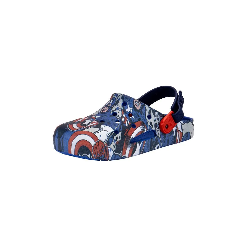 Clog Infantil Masculino Marvel Print Grendene Kids 23146 AZUL/VERMELHO 31