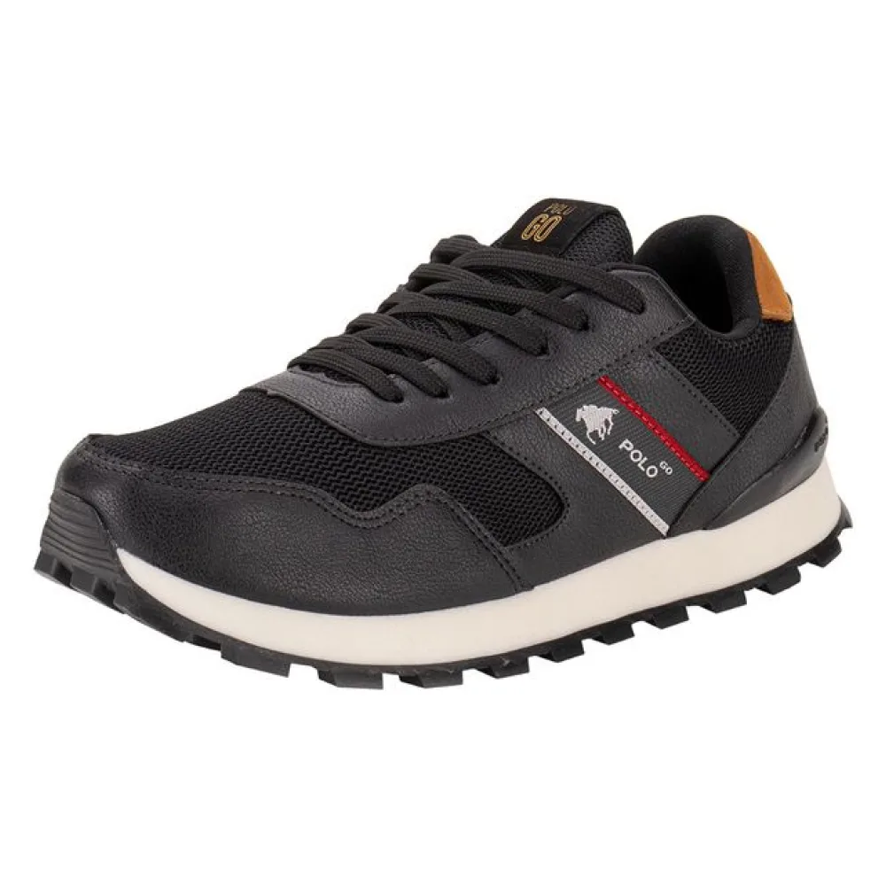 Tênis Masculino Casual Polo Go GO355 PRETO 38