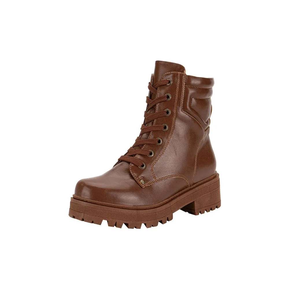 Bota Feminina Coturno Mooncity 72234 CHOCOLATE 34
