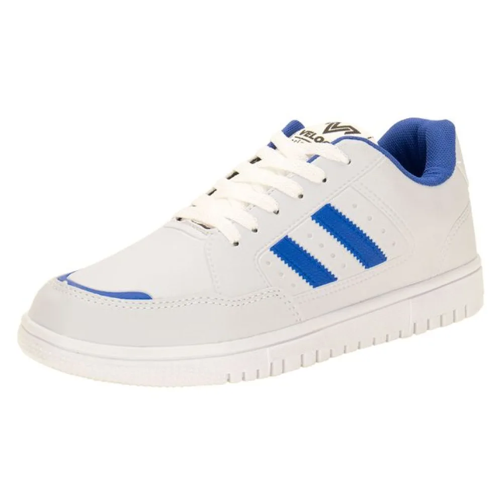 Tênis Masculino Skate Veloce V859 BRANCO/AZUL 40