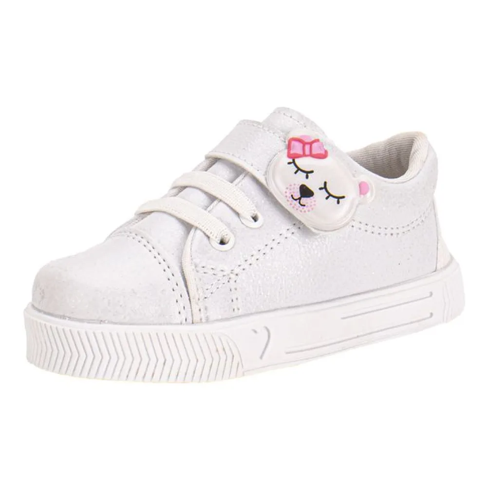 Tênis Infantil Feminino Linda Jú - 15551 BRANCO 01 21