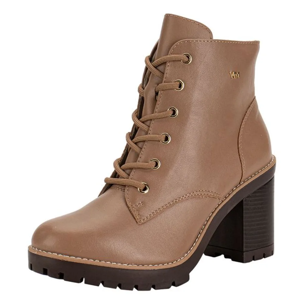 Bota Feminina Coturno Via Marte 006001 BEGE 34