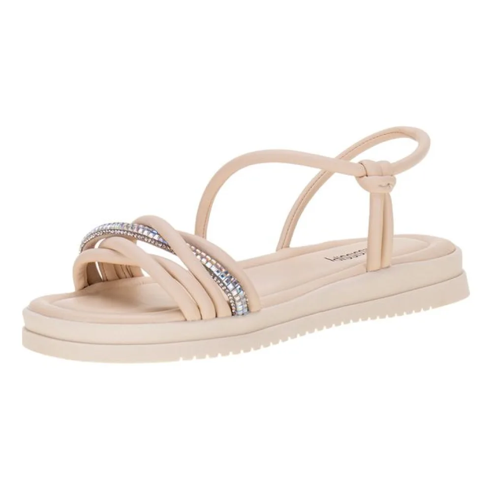 Sandália Feminina Flat Mississipi - Q9803 NATURAL 34