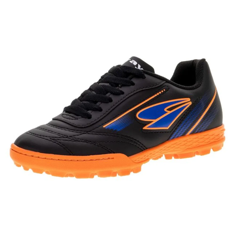 Chuteira Infantil Society Foorcy Dray - 324 PRETO/LARANJA 28