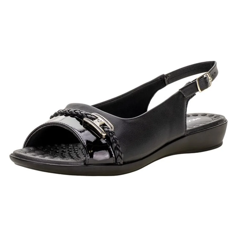 Sandália Feminina Flat Piccadilly - 500349 PRETO 34
