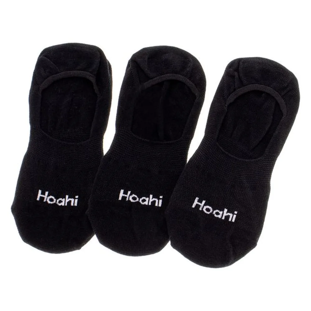 Kit Com 3 Pares de Meias Sapatilha Hoahi - 22966 PRETO 33/38