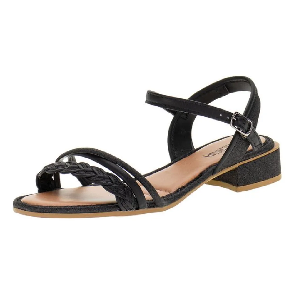 Sandália Feminina Salto Grosso Mississipi - M1382 PRETO 34