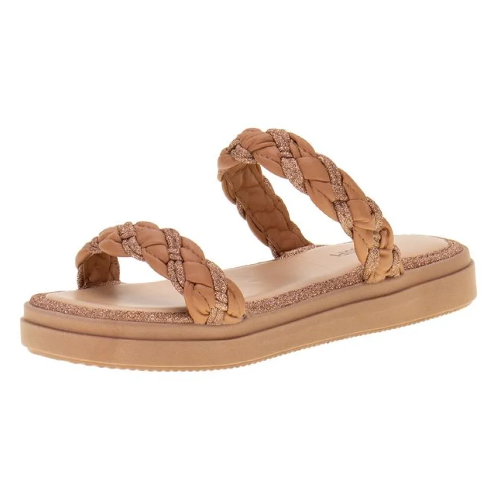 Tamanco Feminino Flat Mississipi - MI401 CARAMELO 34