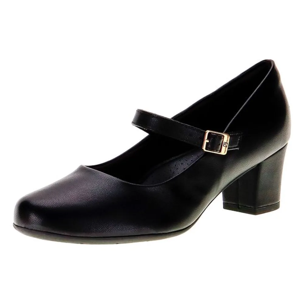 Sapato Feminino Salto Grosso Piccadilly - 1100163 PRETO 38