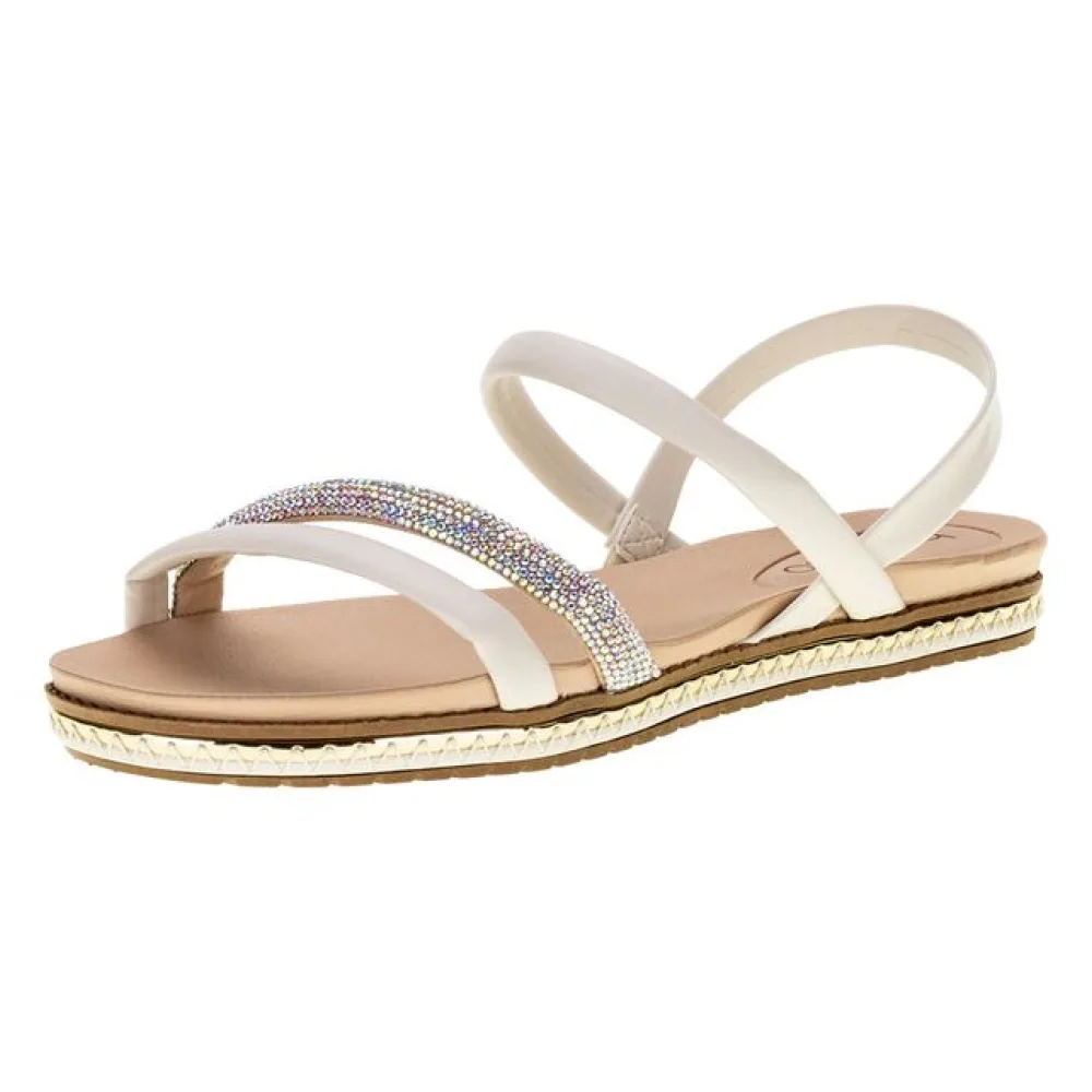 Sandália Feminina Flat Beira Rio - 83211546 MARFIM 34