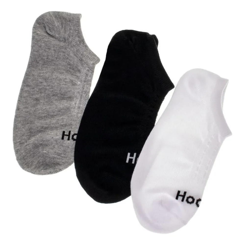 Kit Com 3 Pares de Meias Invisíveis Hoahi - 18034 PRETO/BRANCO 33/38