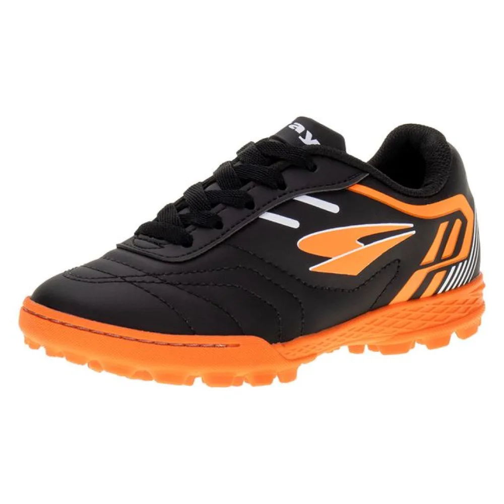 Chuteira Infantil Society Spedy Dray - 301 PRETO/LARANJA 28